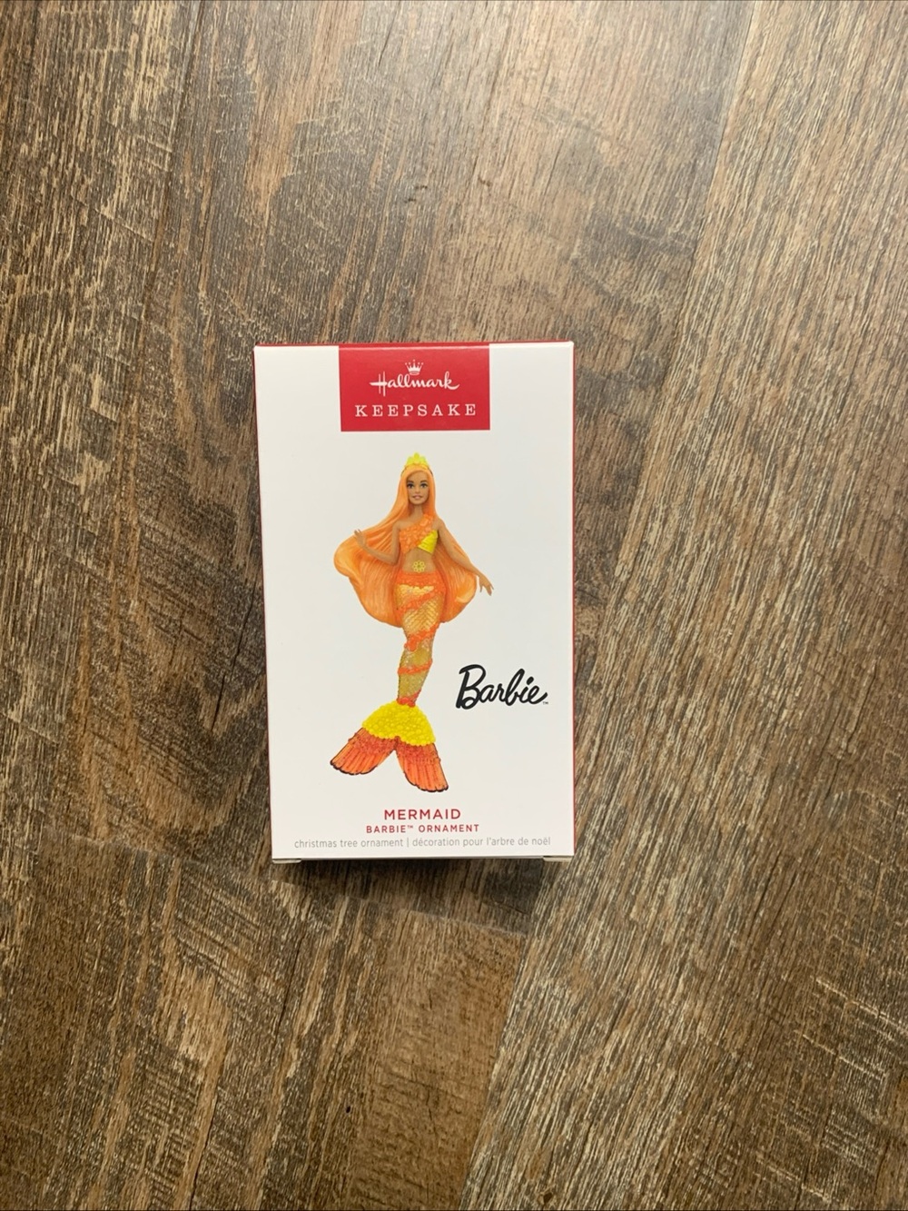 Hallmark Keepsake Ornament 2023 ~ Barbie Mermaid Ornament With Light in Oranges